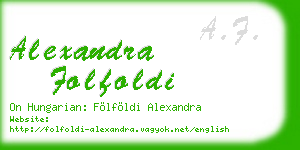 alexandra folfoldi business card